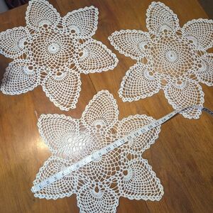 Elegant Crochet Doilies 17" Across